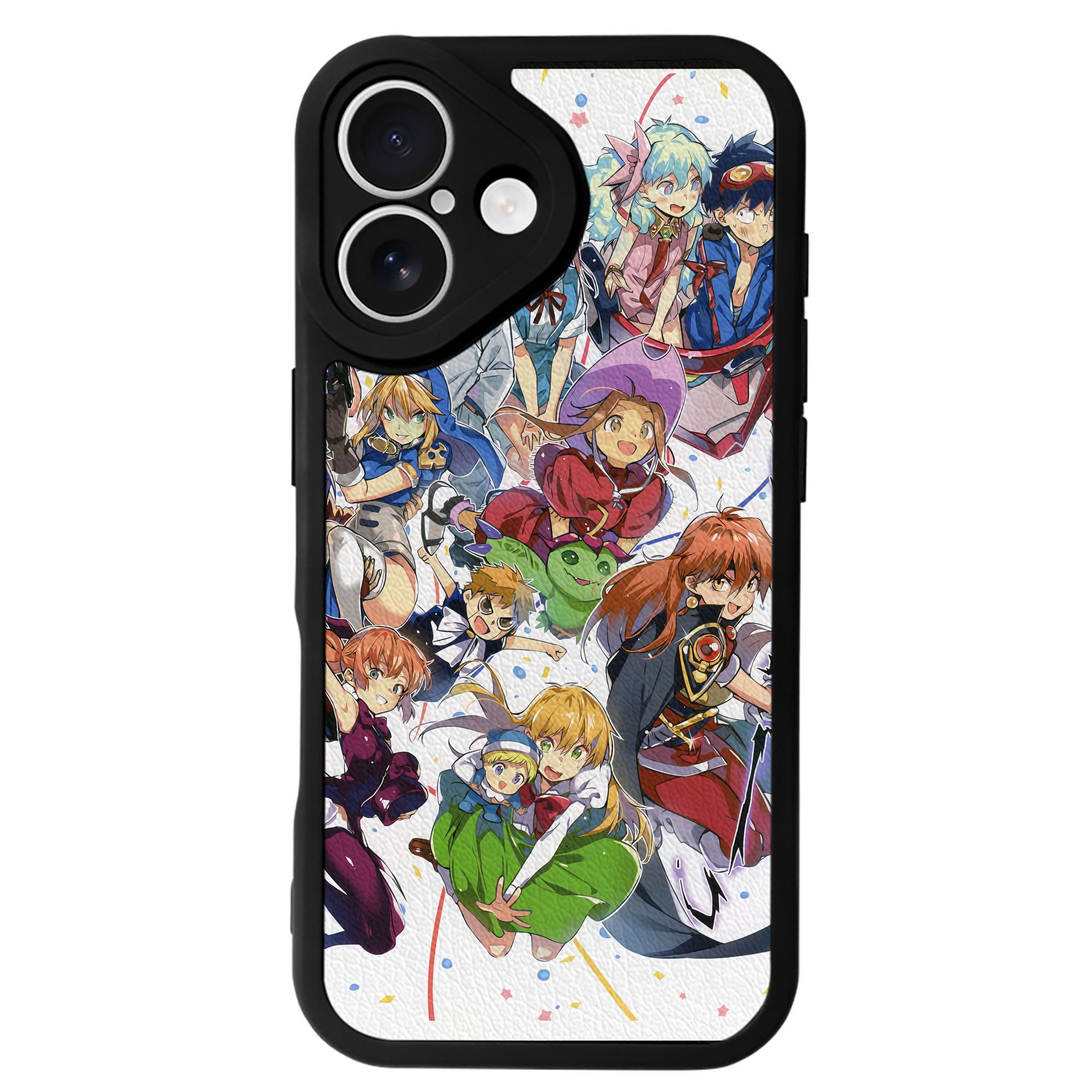 （画像用） Digimon デジタルモンスター/デジモン 【iPhone 16シリーズ対応】シリコンスマホケース（レザー調） 材質：シリコン